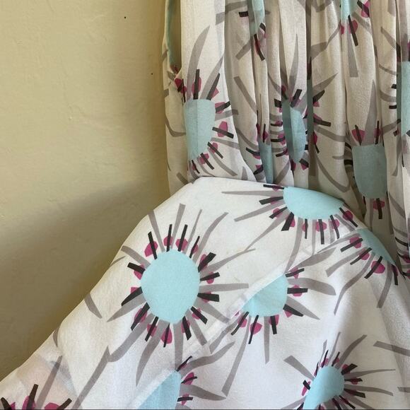 Diane Von Furstenberg Blue White Silk Dress - Picture 5 of 9